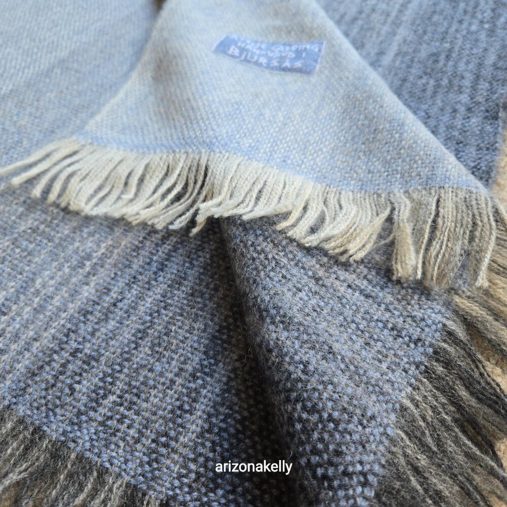 Handwoven Wool Scarf Atelje Carding Tweed Gradient Ombre Sweden Scandinavia - Picture 3 of 14